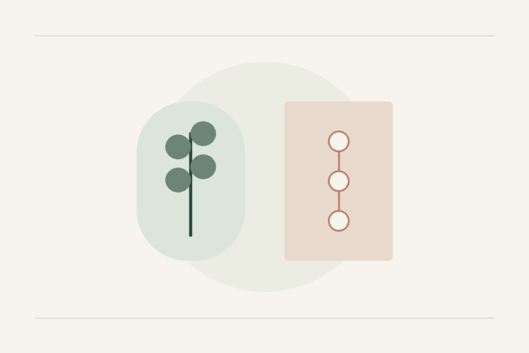 Two distinct paths side by side; illustration for comparing bakuchiol and retinol